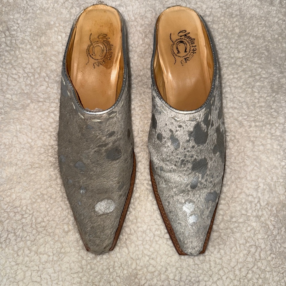 Lucchese Charlie 1 Horse Cowhide Mules - Picture 2 of 10